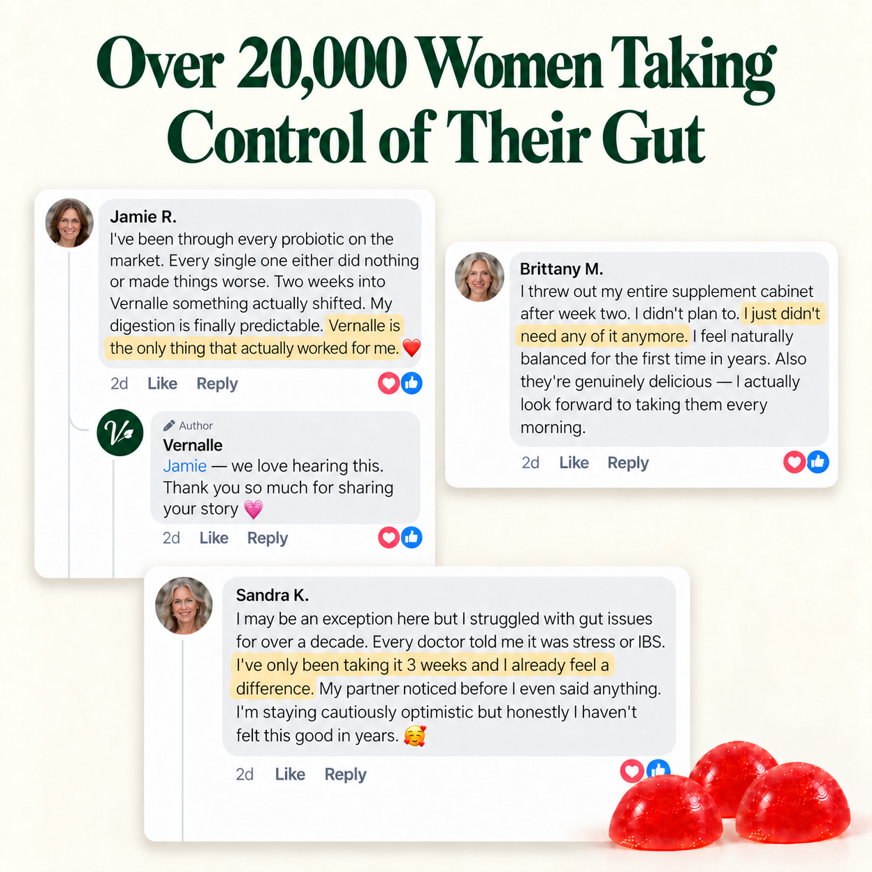Probiotic Kombucha Gummies - Gut Support