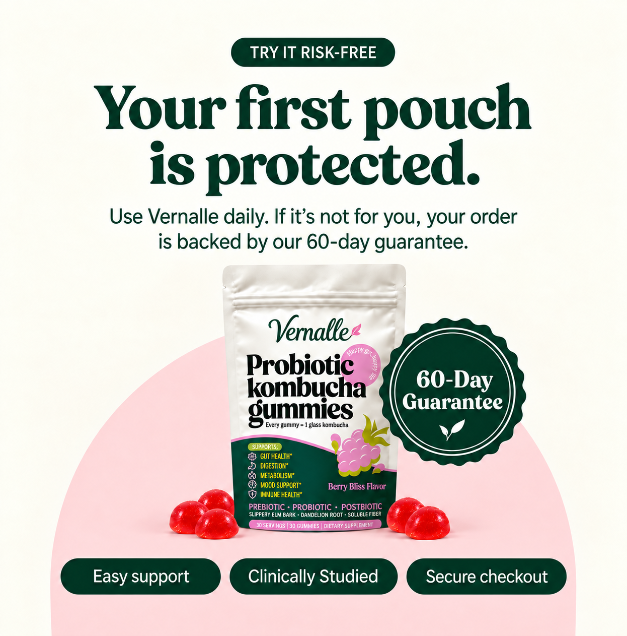 Probiotic Kombucha Gummies - Gut Support