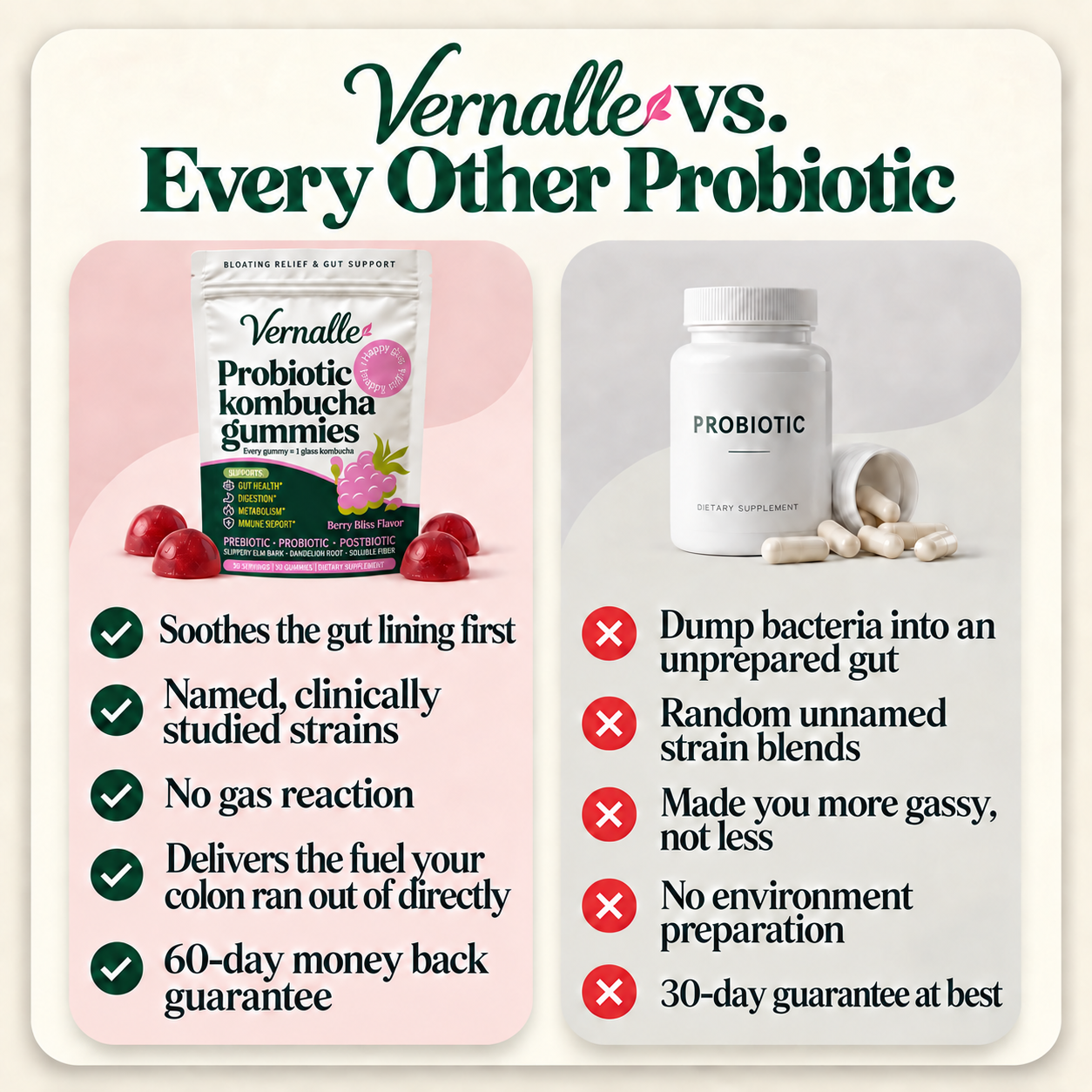 Probiotic Kombucha Gummies - Gut Support